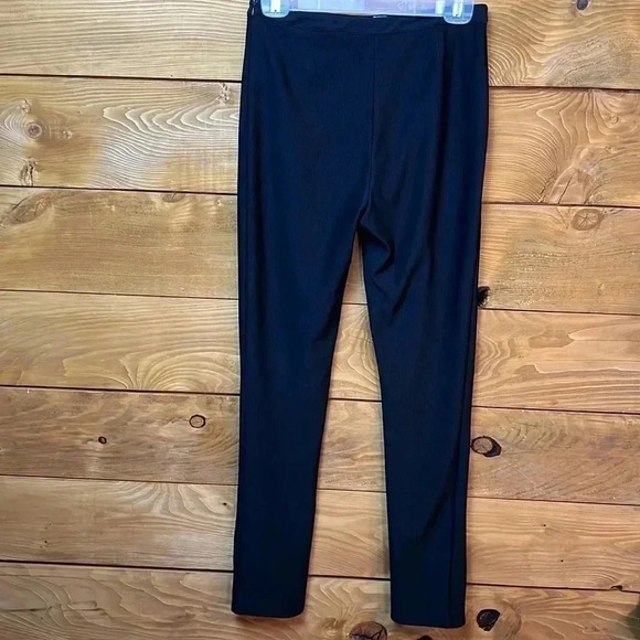 WOMENS URBAN OUTFITTERS BLACK RIBBED ZIPPERED SLACKS - Picture 4 of 7